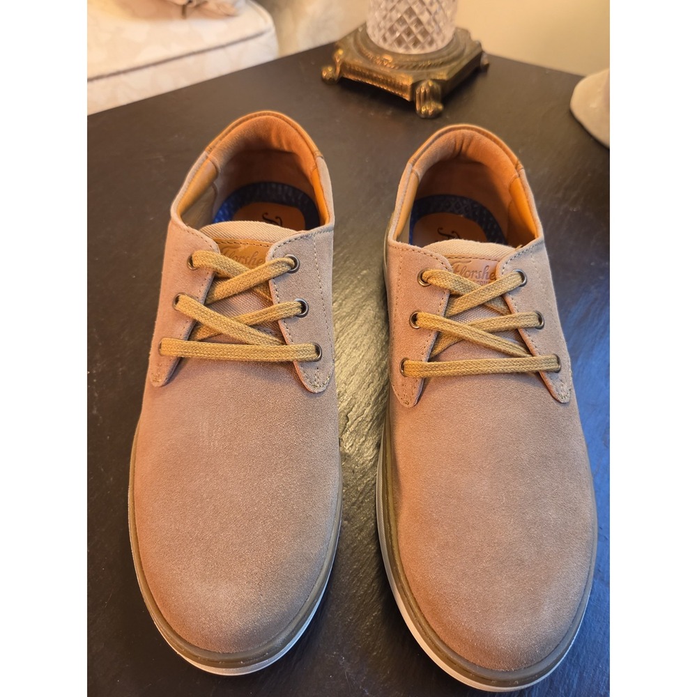 Florsheim Men's Caper PT Lace Suede Plain Toe Oxfords Sand US Sz 8.5W NEW! $100 - Picture 3 of 10